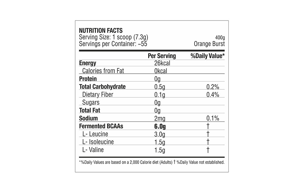 Procel 100% Fermented BCAA+ Orange Burst Flavor   Plastic Jar  400 grams